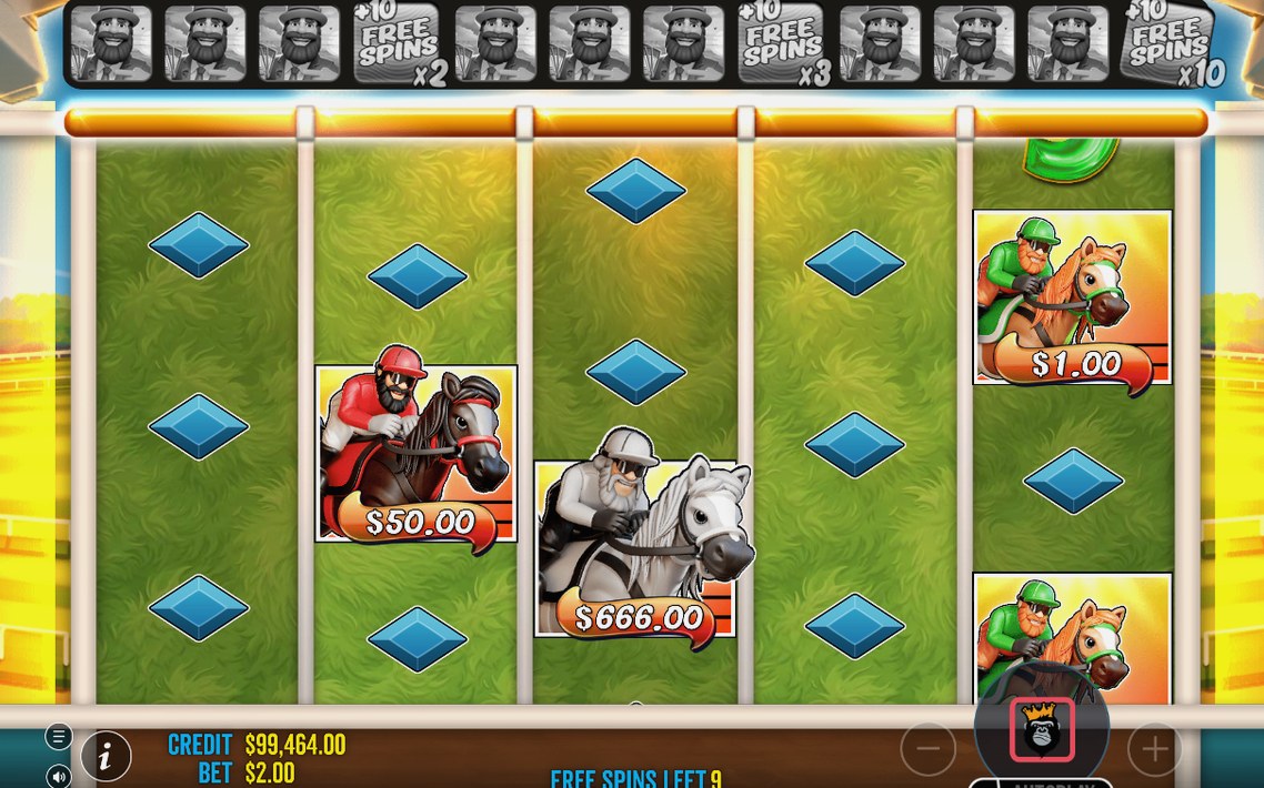 Golden Cup Free Spins med MONEY-symboler, Wild och tomma fält